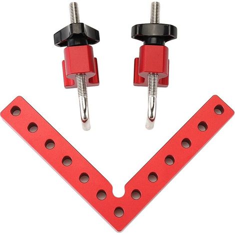 royaluxe - 90 degrés bloc de positionnement bois règle d’angle droit aluminium aluminium 160mm angle droit clip de fixation (1/3)