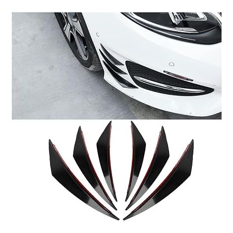 Bumper Lip Spoiler Ducks Kit Car Windproof Knife Fittings Universal Bar Windproof Knife Trim Front Bar Black (1/5)