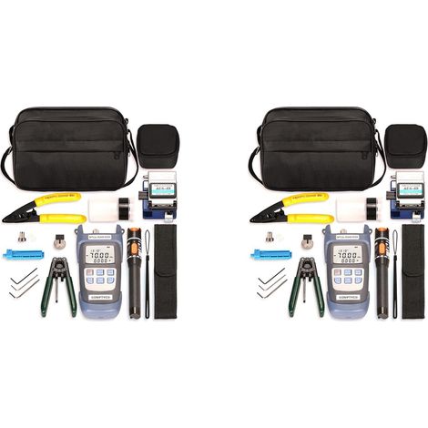 2X Kit D'Outils à Fibre Optique FTTH avec Couperet à Fibre -70- + 10DBm Compteur de Puissance Optique Localisateur de DéFaut Visuel 10Mw (1/5)