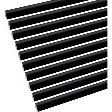 Quart de barre épicéa noir RAL9005 14×14 mm 10 pièces (1/5)