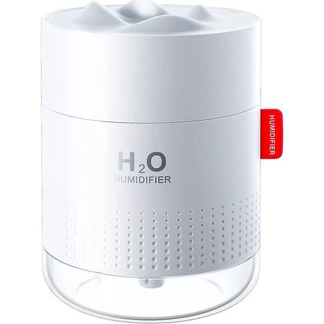 Geräuschloser 500-ml-Ultraschall-Luftbefeuchter, 2 Vernebelungsmodi, mit LED-Anzeige und automatischer Abschaltung bei Wassermangel.