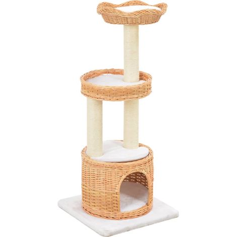 Katzen-Kratzbaum Sisal Natürliches Weidenholz