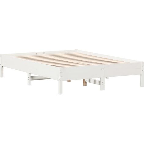 Maison Exclusive - Letto senza Materasso Bianco 140x190 cm Legno Massello di Pino