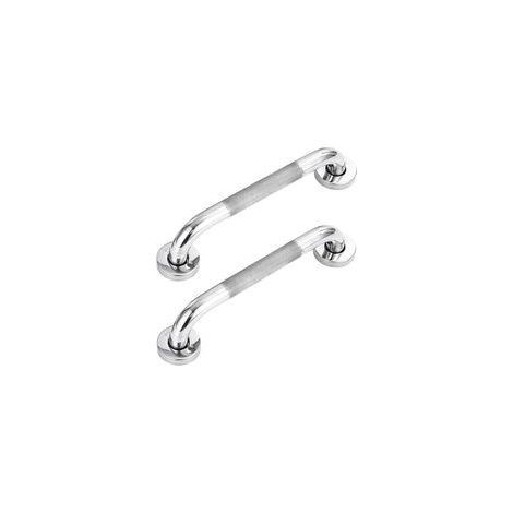 Barres d'Appui Salle de Bain Lot de 2, Acier Inoxydable 304, Poignées Antidérapantes pour Baignoire et Toilettes
