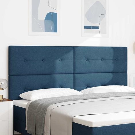 LED Kopfteil mit LED-Lichtleisten Blau 200 cm Stoff (1/5)
