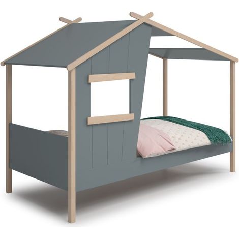 Cama cabaña Hutbed Verde Salvia - Oak Soft (ancho) x 158,5cm (alto) (1/5)