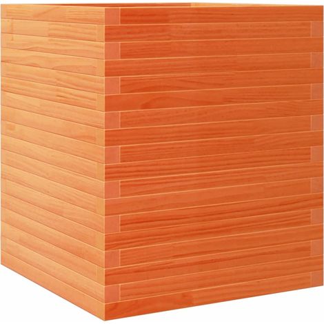 Vassoio per fioriera aiuola rialzata piante fiori terrazza giardino cera 60 x 60 x 68,5 cm legno di pino massiccio marrone 020038476