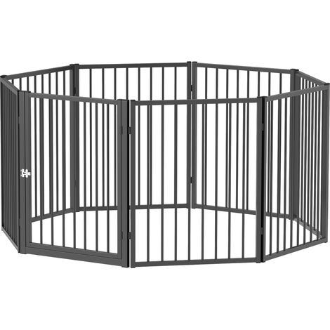 Parc pour chiens 8 panneaux clôture portable sécurisée noire