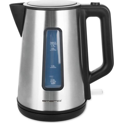 Emerio Wasserkocher WK-122829, 1,7 Liter, 2200 Watt, edelstahl (1/3)