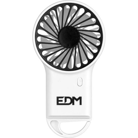 EDM 33066 Handlüfter mit Haken – 3 Geschwindigkeiten, USB-C, wiederaufladbar und kompakt (5×15,5 cm)
