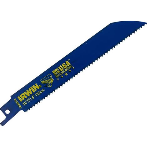 Irwin 150mm 10 TPI Saw Blade Set for Metal and Wood - 2 Pieces
