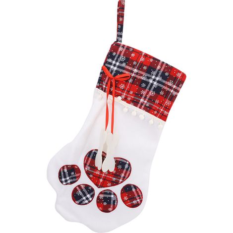 Sacs cadeaux de Noël, chaussettes pour chien, jouets à suspendre, décorations pour poupées et animaux de compagnie (1/5)