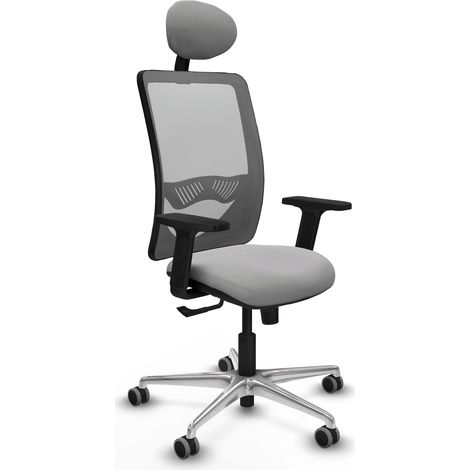 Silla de oficina piqueras y crespo Zulema gris aluminio (1/2)