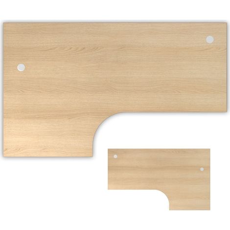 bümö DIY Schreibtischplatte Eckform: 200 x 120 cm Eiche (1/5)
