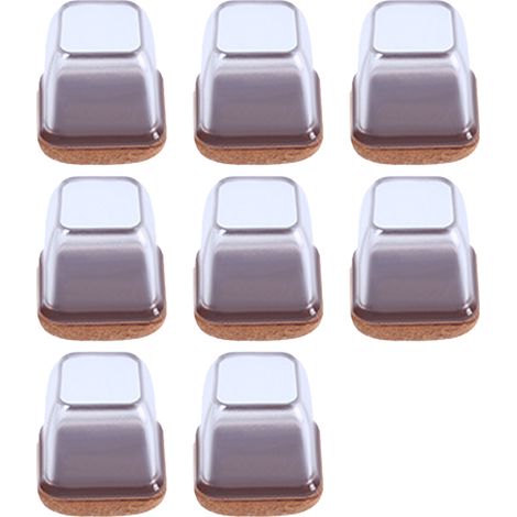 Juego de 8 protectores para patas de sillas con puntas de fieltro para proteger las patas de los muebles y los suelos duros (silenciosos y sin arañazos). (1/5)