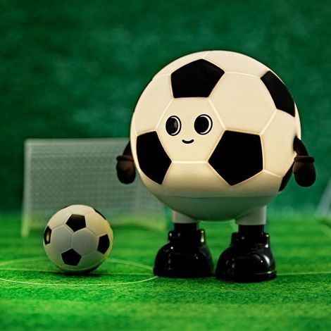 Children's LED Night Light, Football Design, 7 Colors, Dimmable, Silicone, USB, Bedroom (1/4)