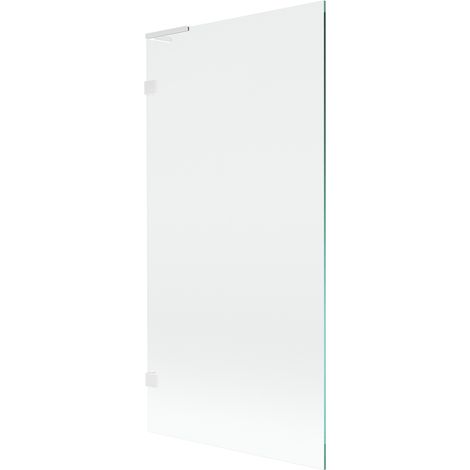Mexen Lunar L Badewannenwand 1-flügelig 90 x 150 cm, transparent, weiß - 897L-090-000-20-00 (1/5)
