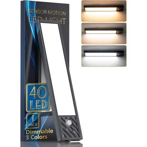 1500mAh,Lumiere Cuisine Sous Meuble Dimmable,3 Temp.Couleur,Noir (1/5)