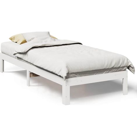 Maison Exclusive - Giroletto senza Materasso Bianco 90x200 cm Legno Massello Pino
