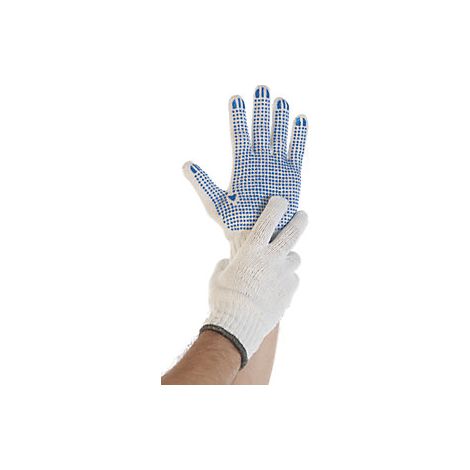 Guantes de punto de algodón y poliéster STRUCTA I  blanco  UE