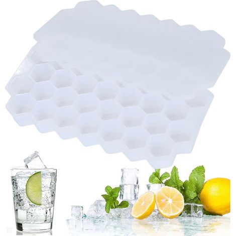 Eisform – Flexibles Silikon mit Deckel – Für Cocktails, Whisky und Speisen – 12 Fächer – 1 Stück (1/5)