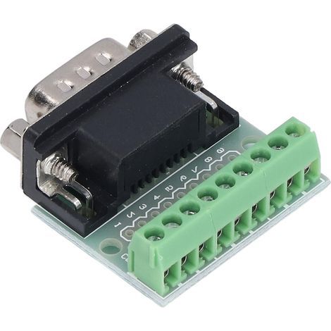 Bornier DB9 mâle vers connecteur à vis 9 broches, carte de dérivation pour RS232 et RS485 (1/5)