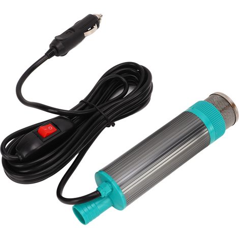 Pompe d'extraction d'huile et d'eau électrique portable 12 V avec câble de 5 m pour le transfert de fluides (diesel, kérosène) pour camping-cars et caravanes. (1/5)