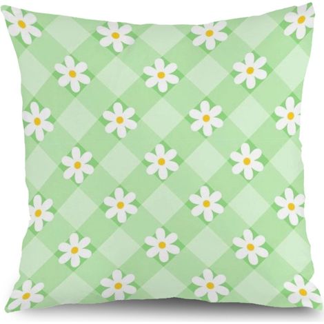 Taie d'oreiller fleurs printemps, décoration maison élégante,40×40cm (1/5)