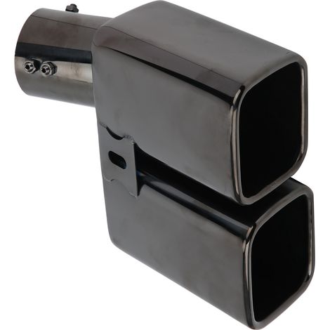 Sortie d'échappement double embout arrière en titane noir pour Alphard, diamètre intérieur 63mm/2,5 pouces, style sport (1/5)