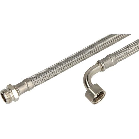 Flexible d'alimentation d'eau potable 3/8’’ FM 3/8’’ écrou chapeau coude 90°