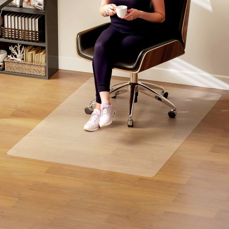 antidérapants en plastique transparent 100x150cm, Tapis de chaise de bureau rectangulaire