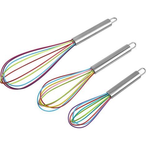 Fouet en SiliCône, Mélangeur d\\'Oeuf en SiliCône, Egg Beater Ustensile Cuisine Anti-Rayure(3 Pcs)-Fei Yu (1/5)
