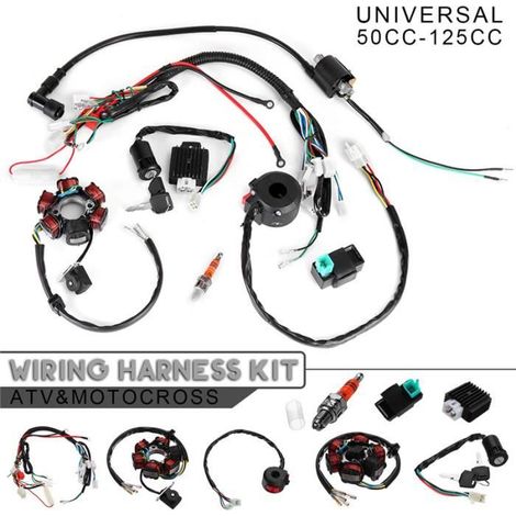 TEMPSA Kit 50-125CC Mini ATV Faisceau Câblage CDI Démarrage 6 Bobine d\'allumage Stator Pôle Moteur (1/4)