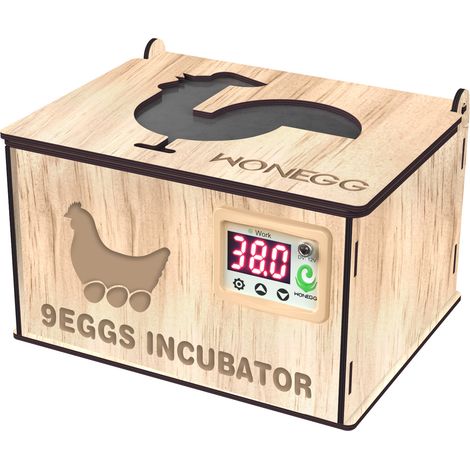 Incubateur de 9 œufs avec lit à eau, incubateur entièrement automatique, incubateur à Rotation automatique, couveuse, alimentation en eau automatique, couvercle Visible