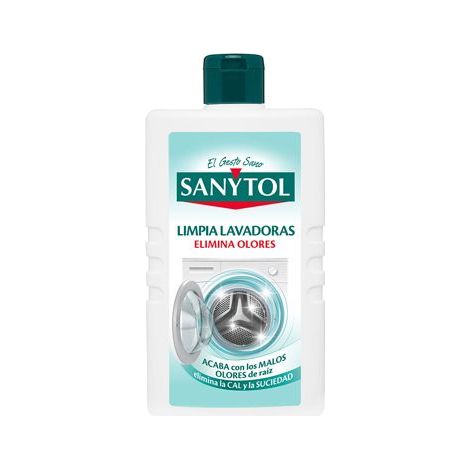 Nettoyant pour machine à laver 240 ml – Élimine les odeurs et le calcaire – Pour machines à laver à chargement frontal et par le haut – Sanytol