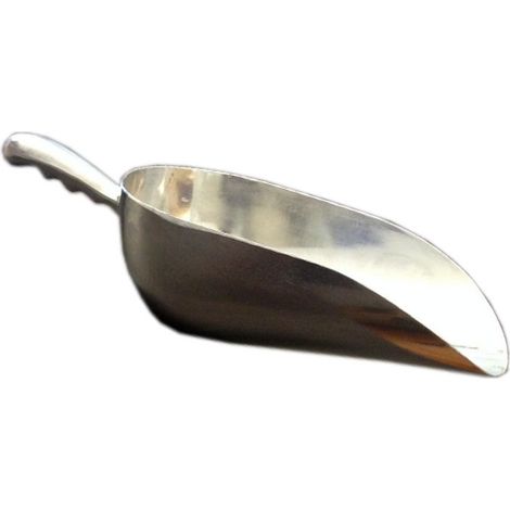 SESSOLA PALETTA IN ALLUMINIO TONDA PER ALIMENTI FARINE CEREALI CAFFE' (32140V) CM 23X16X8 (32141) (1/2)
