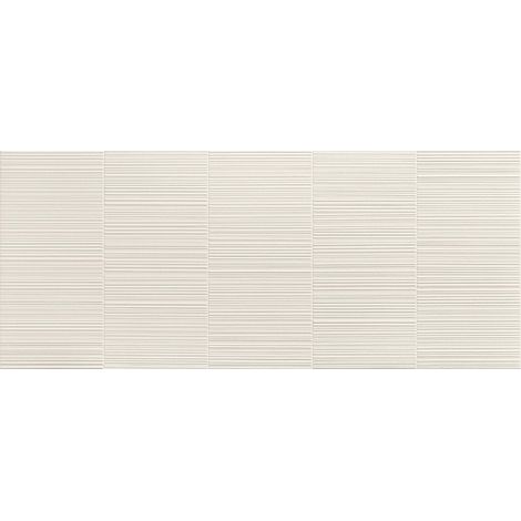 Carrelage 3D Blanc Stripe 120x50x0,85 cm Mat Trinella - Mur intérieur (vendu par carton de 1,8 m²) - RO'MA CARRELAGE