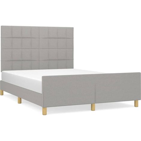 Maison Exclusive - Bettgestell ohne Matratze Hellgrau 140x200 cm