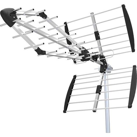 Nedis Außenantenne / UHF / Empfangsbereich: 50 km / LTE700 / Verstärkung dBi (bei Antennenkabel): 13.5 dB / 75 Ohm / Antennenlänge: 1085 mm / ABS / Aluminium