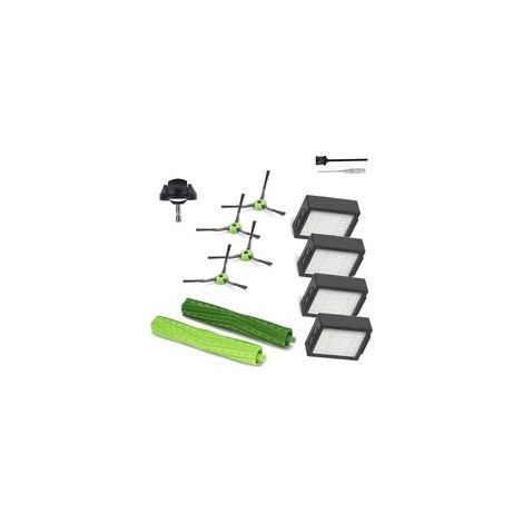 Accessoire pour aspirateur Accessoires et pièces détachées pour iRobot Roomba j7 i6 i3 i4 i2 i5 i8 i1+/Plus e5 e6 série IEJ 1 paire de brosses principales, 1 roue pivotante, 4 filtres, 4 brosses lat (1/3)
