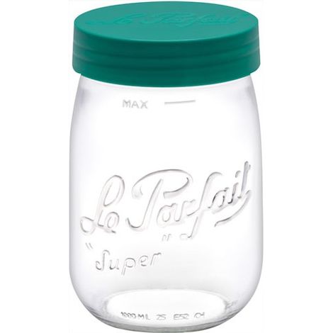 Bocal Le Parfait Color Vis Vert Sapin 1l Bocal De Stockage Hermétique Avec Couvercle à Vis Couleur Vert Sapin. - Berli