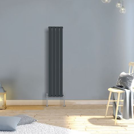 Warmehaus Vertical Radiator Flat 1600 x 274mm Single Anthracite (1/5)