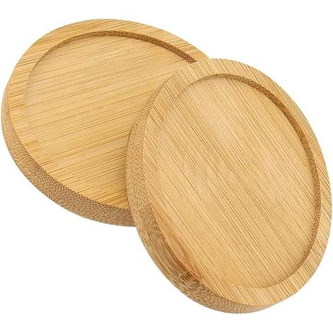 Dessous De Bougie Bois Support Bougie Coupelle Bougie Mariages Candle Plate Bambou Mariage Maison Communion Jardin Décoration (1/5)