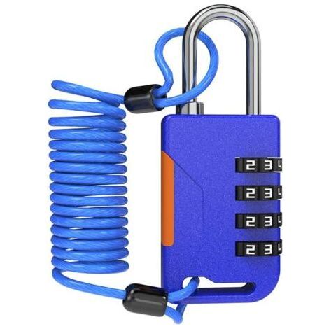 Antivol de ski avec cadenas à combinaison et câble pliable (91,5 cm) - Solution de sécurité pour snowboard, vélo, bagages, valise, coffre-fort et activités de plein air (1/5)