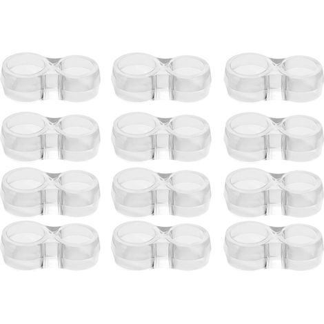 BRAVIX Protection poignee porte - lot de 12 protège poignée porte double transparents et protege mur pour poignée de fenêtre pour protéger contre les marques (1/5)
