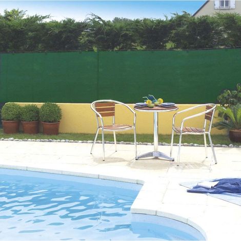 Telo ombreggiante 95%, rete schermante 130 g/m2 per recinzioni ringhiere cancellate, h 1x25 m VERDE (1/3)