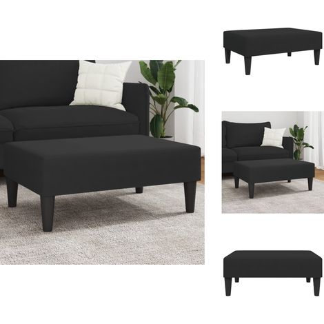 Fußhocker Schwarz 77x55x31 cm Samt - Samtsessel - Hocker Schwarz - Beistelltisch - Fusshocker - Lounge Möbel (1/5)