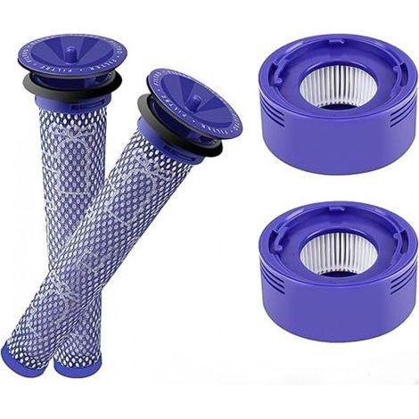 Pair V7 V8 Filter für Dyson, 4er-Pack Ersatzfilter für Dyson V7 V8 Absolute Animal Motorhead Staubsauger, 2 Nachfilter, 2 Vorfilter. Ersatzteile.
