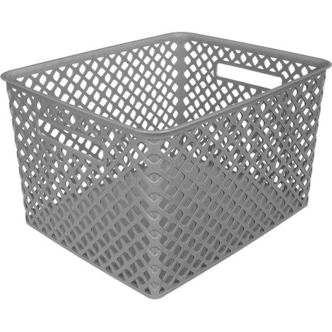 Cestino in plastica 19l folk grigio - 5five