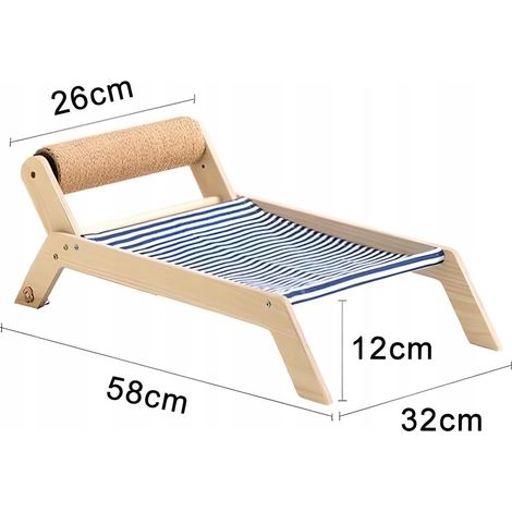 Plateforme de vacances pour chat avec griffoir et lit 58 cm (1/5)